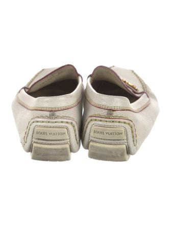 Louis Vuitton Leather Studded Accents Loafers
