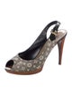 Louis Vuitton LV Monogram Canvas Slingback Pumps