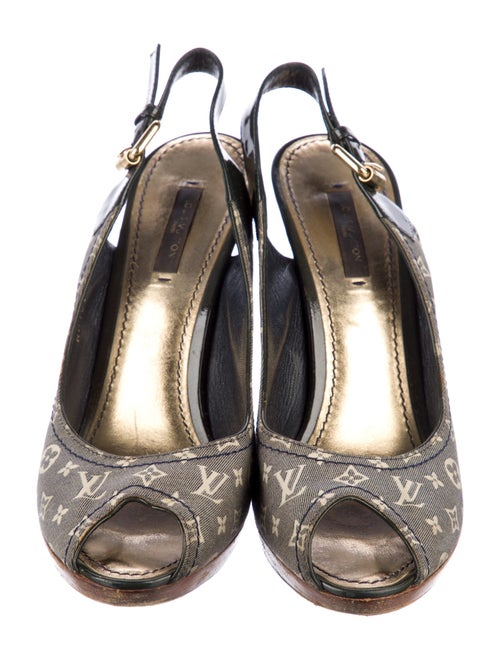 Louis Vuitton LV Monogram Canvas Slingback Pumps