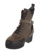 Louis Vuitton LV Monogram Suede Combat Boots