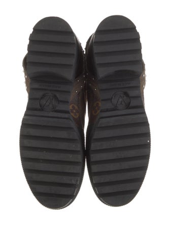 Louis Vuitton LV Monogram Suede Combat Boots