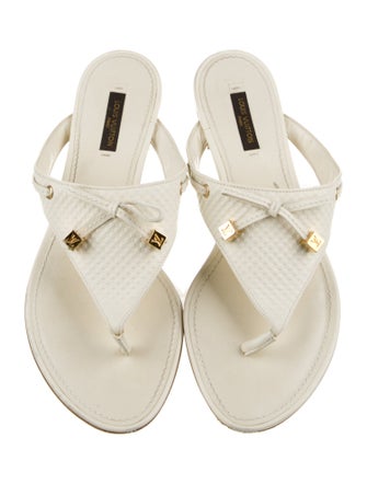 Louis Vuitton Monogram Pattern Leather Slides