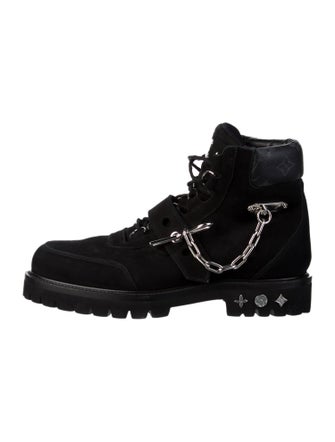 Louis Vuitton Staples Edition Rockstar LV Monogram Lace-Up Boots