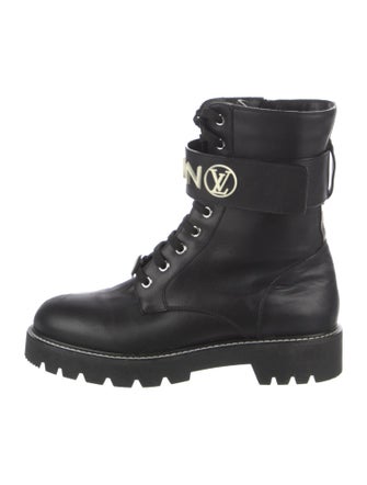 Louis Vuitton LV Monogram Leather Combat Boots