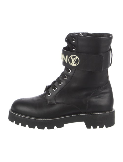Louis Vuitton LV Monogram Leather Combat Boots