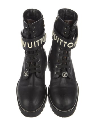 Louis Vuitton LV Monogram Leather Combat Boots