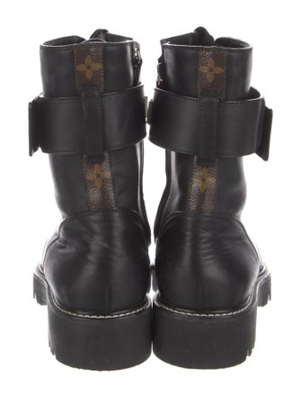 Louis Vuitton LV Monogram Leather Combat Boots