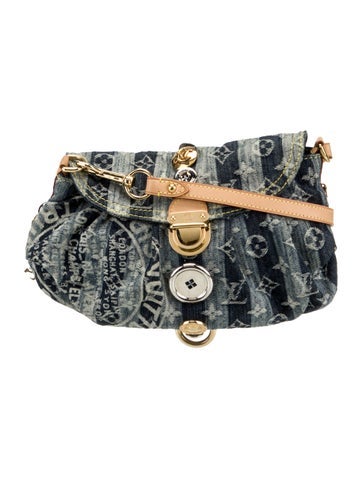 Louis Vuitton Shoulder Bags Denim Pleaty Raye Mini Vintage