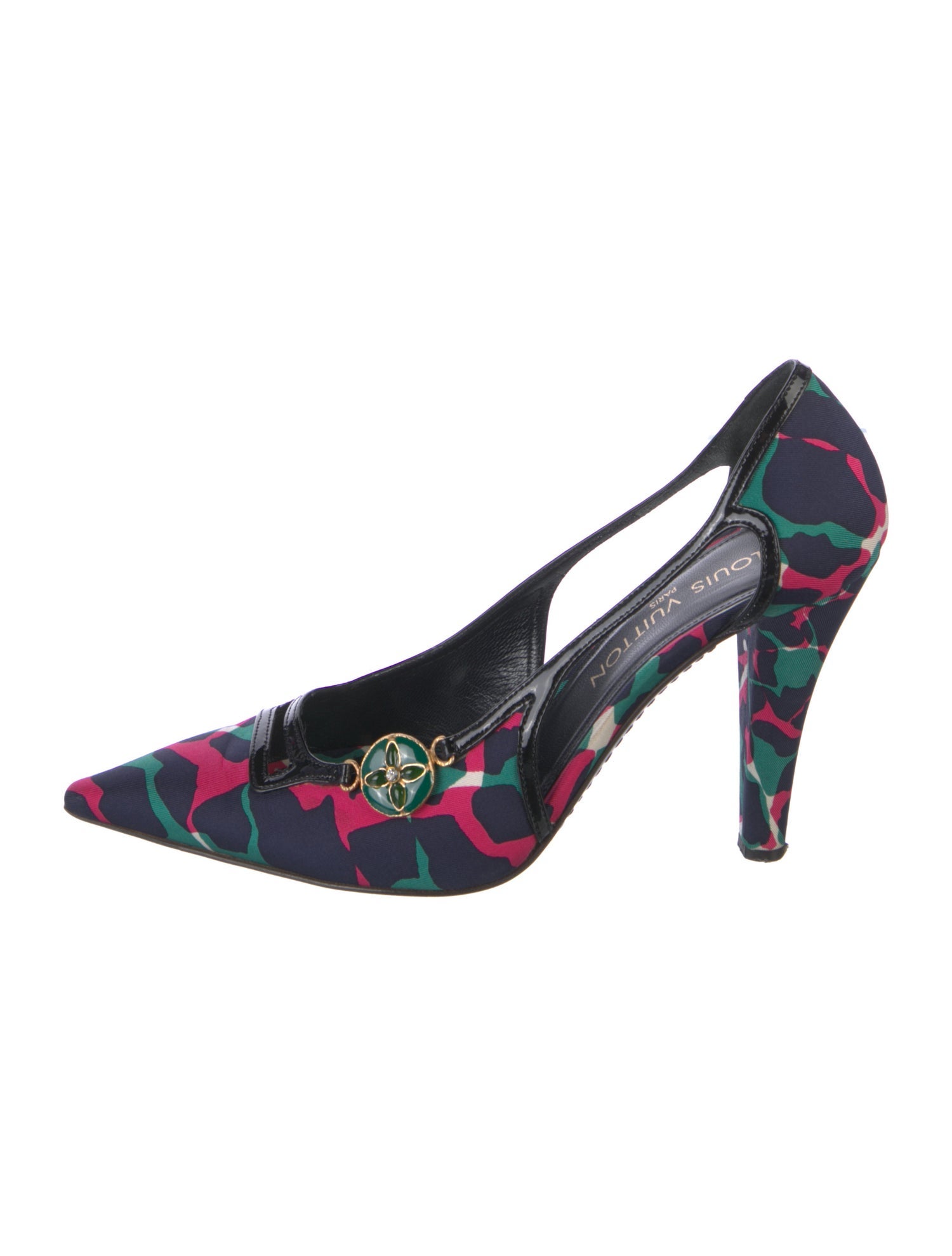 Louis Vuitton Satin Printed Pumps