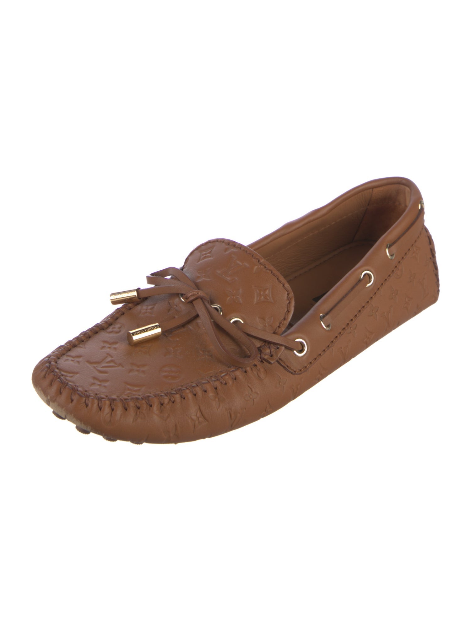 Louis Vuitton Monogram Pattern Leather Moccasins