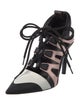 Louis Vuitton Leather Colorblock Pattern Lace-Up Boots