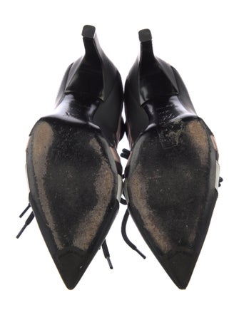 Louis Vuitton Leather Colorblock Pattern Lace-Up Boots