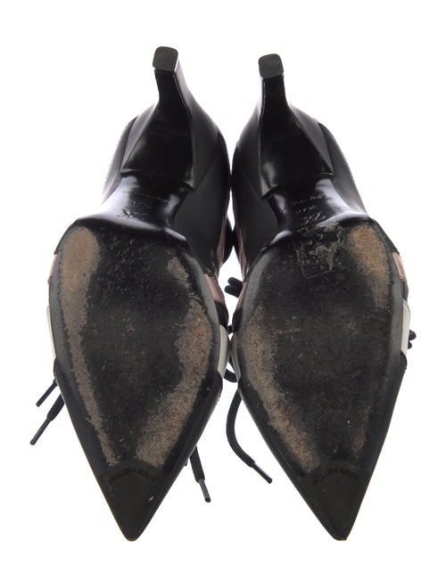 Louis Vuitton Leather Colorblock Pattern Lace-Up Boots