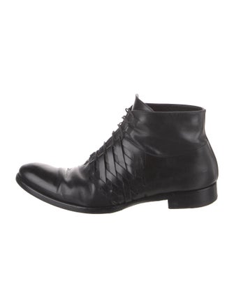 Louis Vuitton Leather Lace-Up Boots
