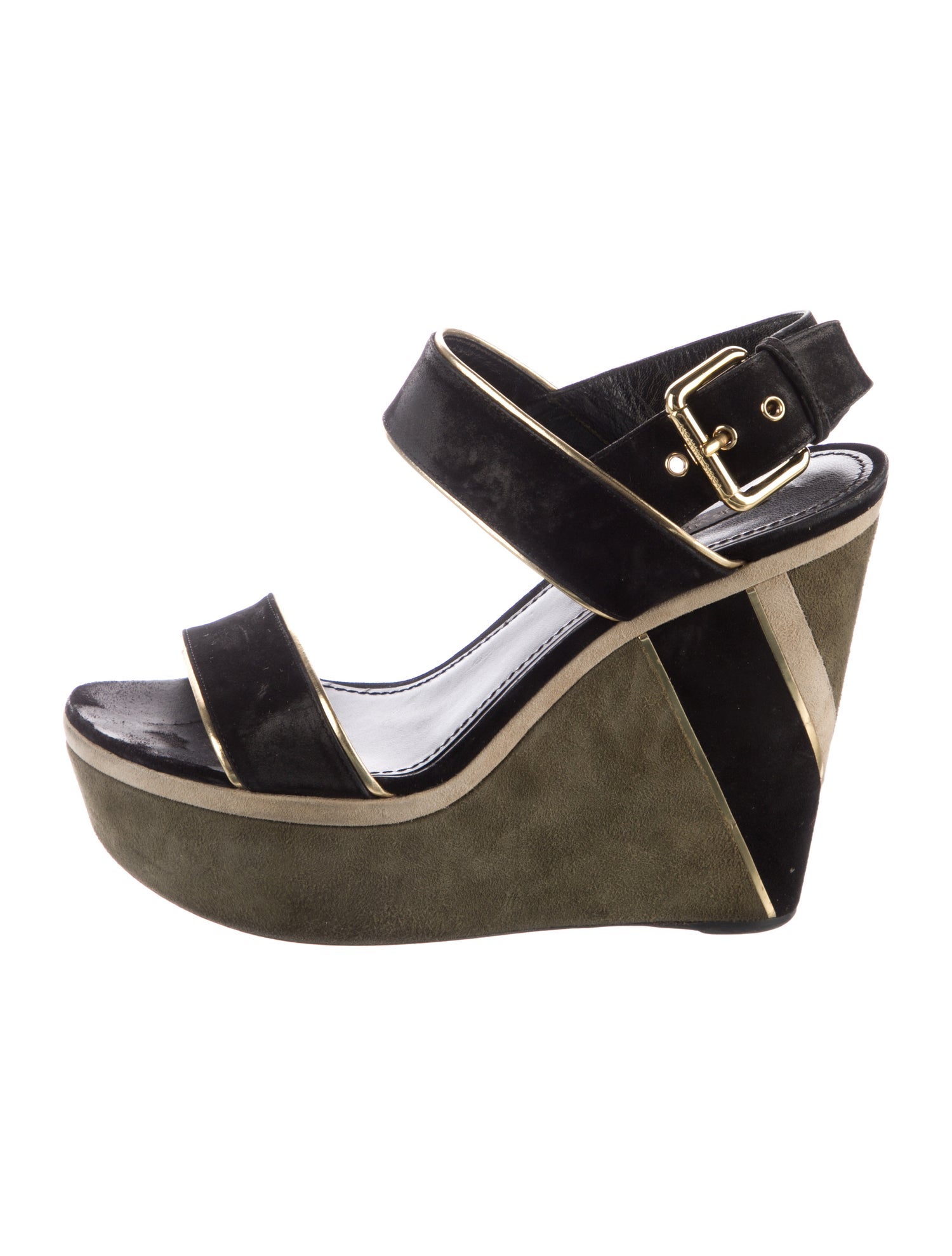 Louis Vuitton Suede Slingback Sandals