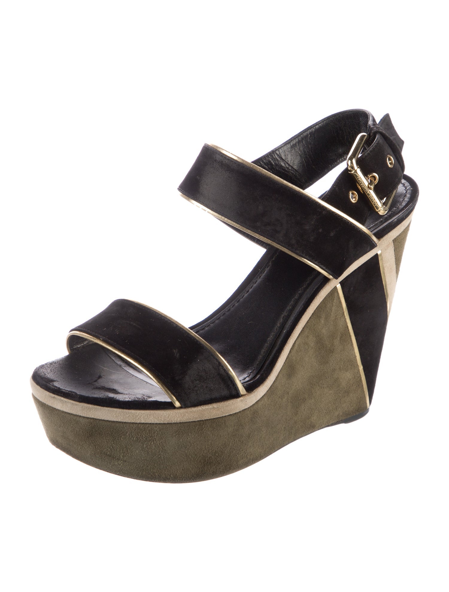 Louis Vuitton Suede Slingback Sandals