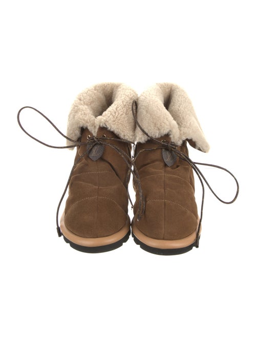 Louis Vuitton LV Monogram Suede Lace-Up Boots