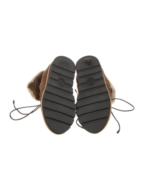 Louis Vuitton LV Monogram Suede Lace-Up Boots