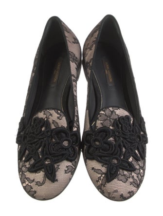 Louis Vuitton Lace Lace Pattern Loafers