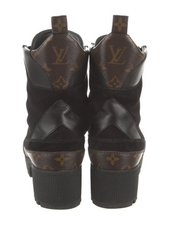 Louis Vuitton LV Monogram Suede Combat Boots