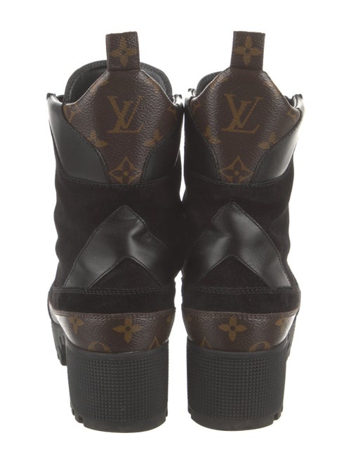 Louis Vuitton LV Monogram Suede Combat Boots