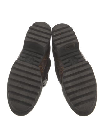 Louis Vuitton LV Monogram Suede Combat Boots