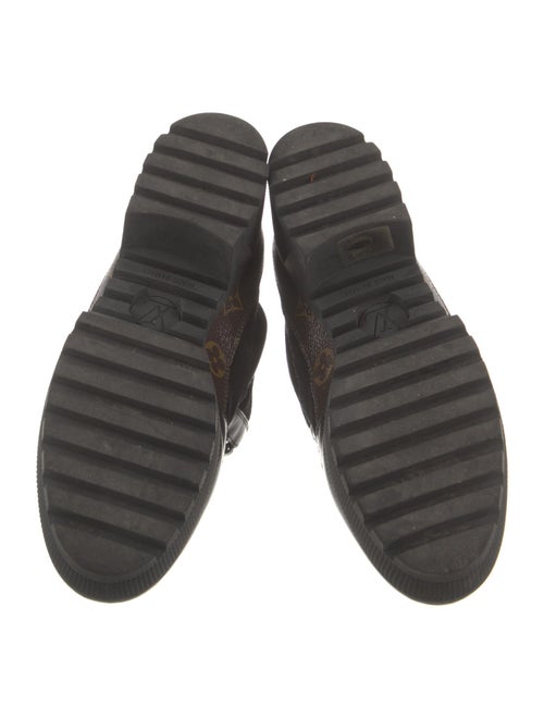 Louis Vuitton LV Monogram Suede Combat Boots