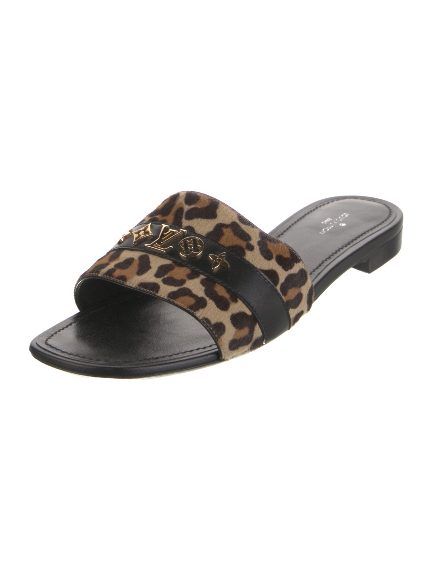 Louis Vuitton Calf Hair Animal Print Slides