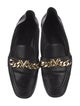 Louis Vuitton Leather Chain-Link Accents Loafers
