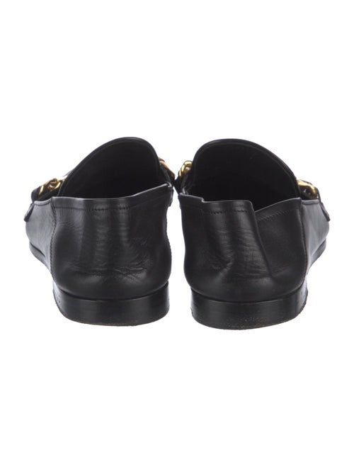 Louis Vuitton Leather Chain-Link Accents Loafers