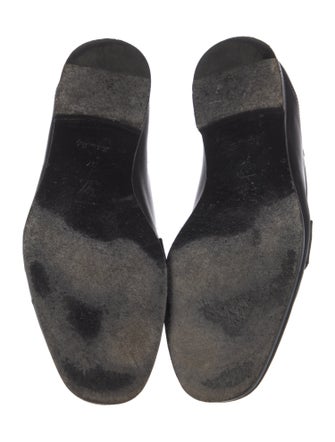 Louis Vuitton Leather Chain-Link Accents Loafers