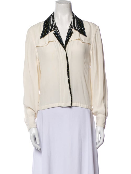 Louis Vuitton 2017 Silk Button-Up Top