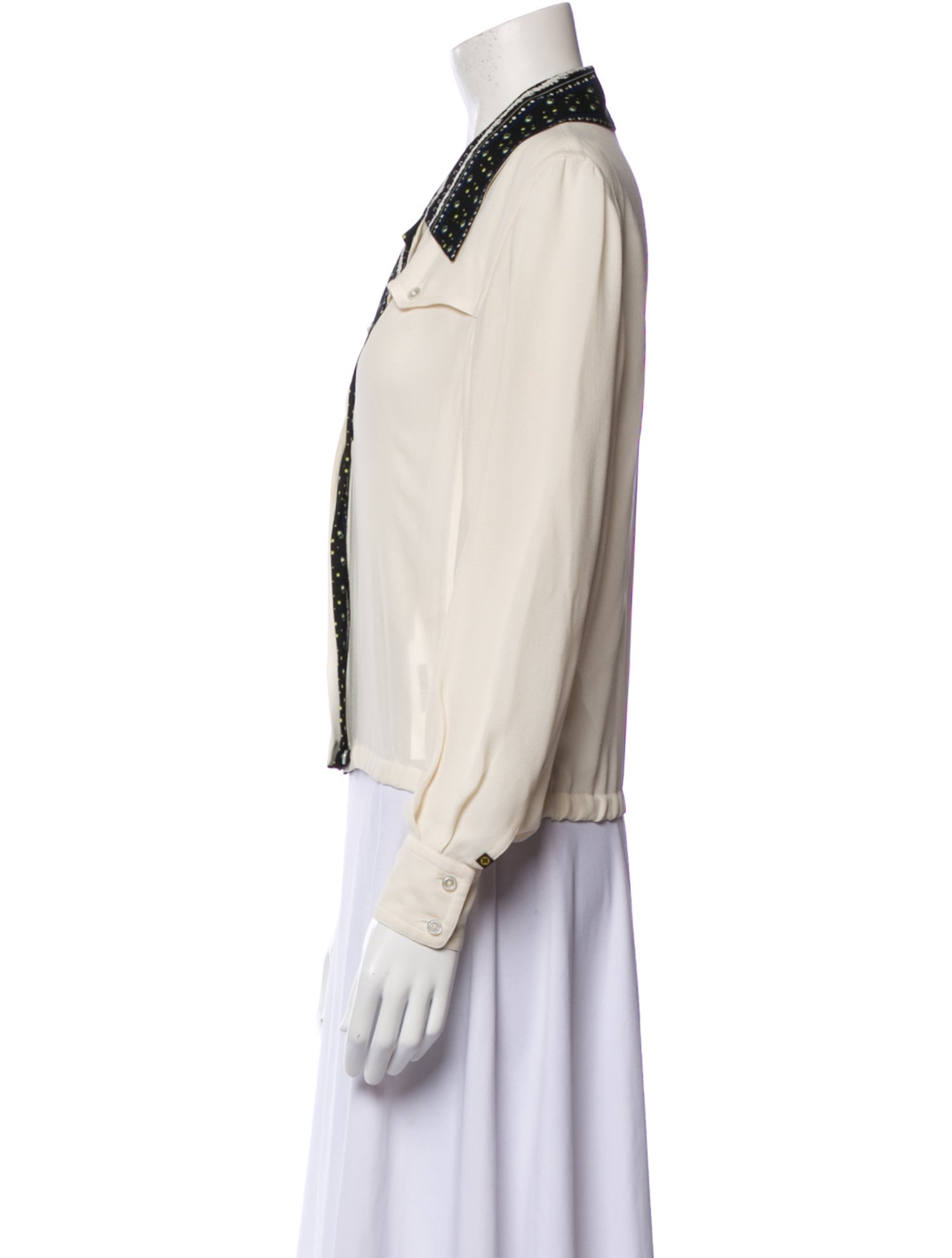 Louis Vuitton 2017 Silk Button-Up Top