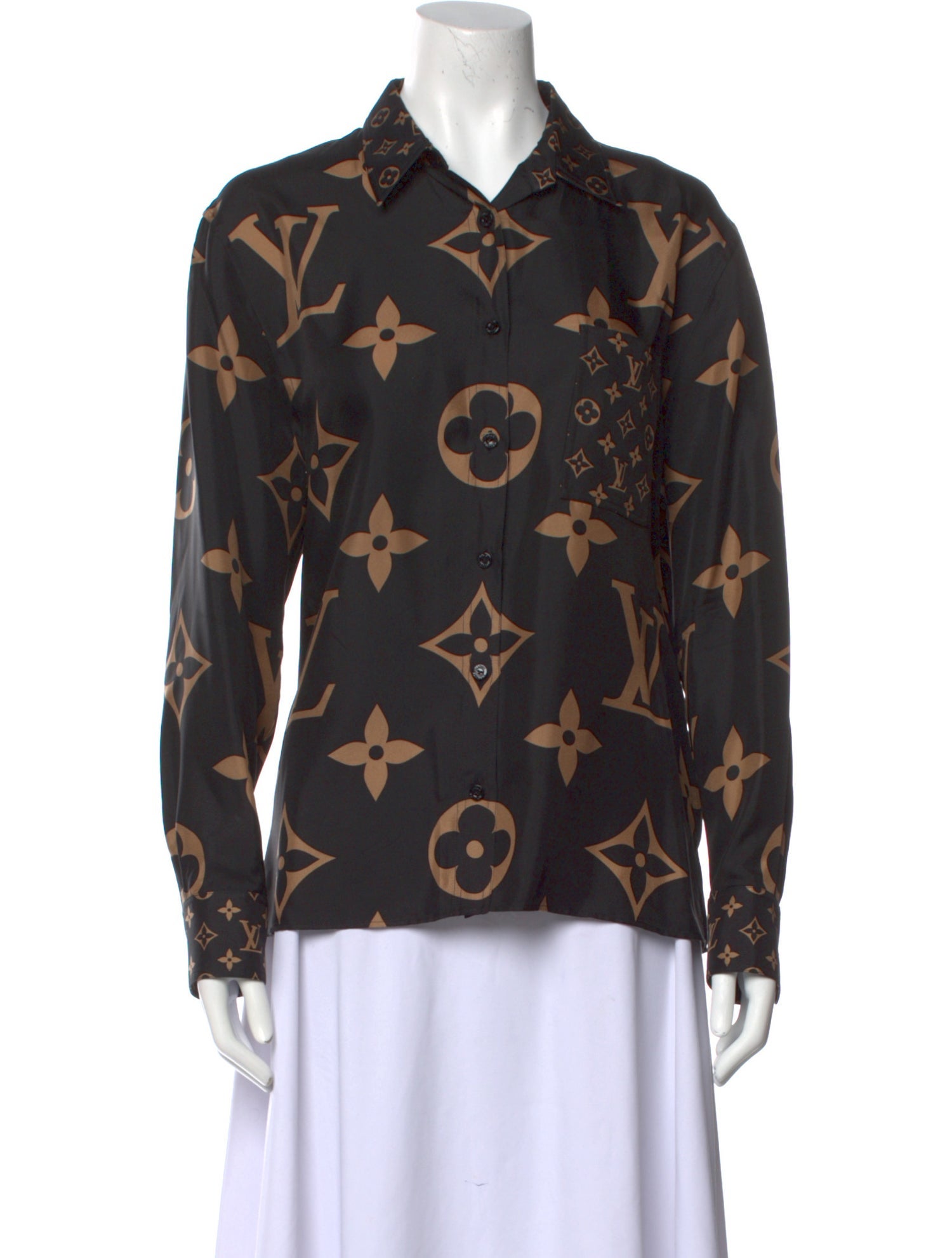 Louis Vuitton 2021 Silk Button-Up Top