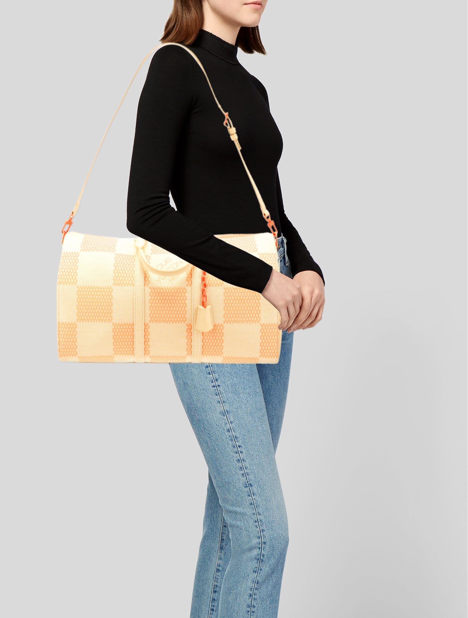 Louis Vuitton Raffia Keepall Bandouliere 55