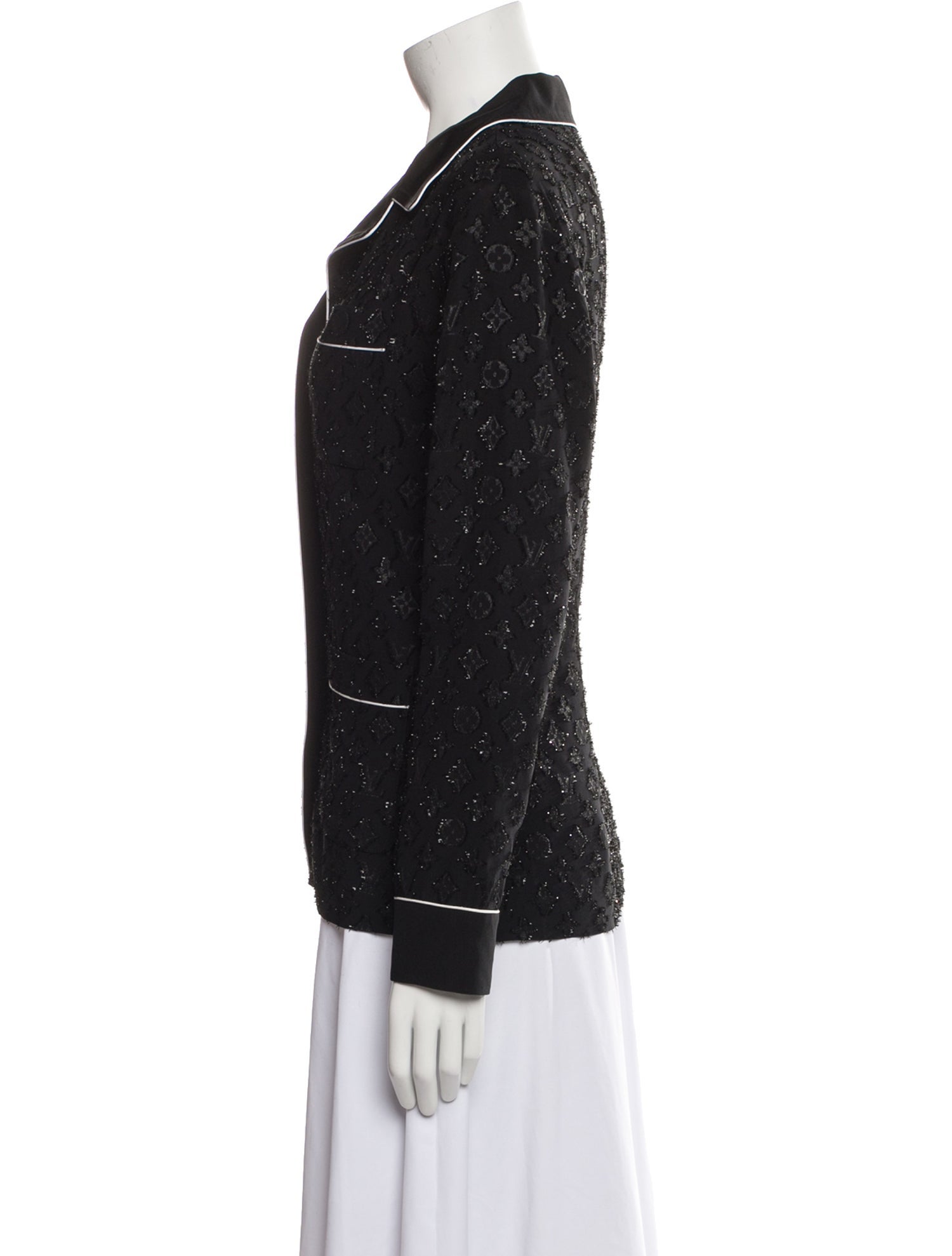 Louis Vuitton Silk Sequin Embellishments Pajamas