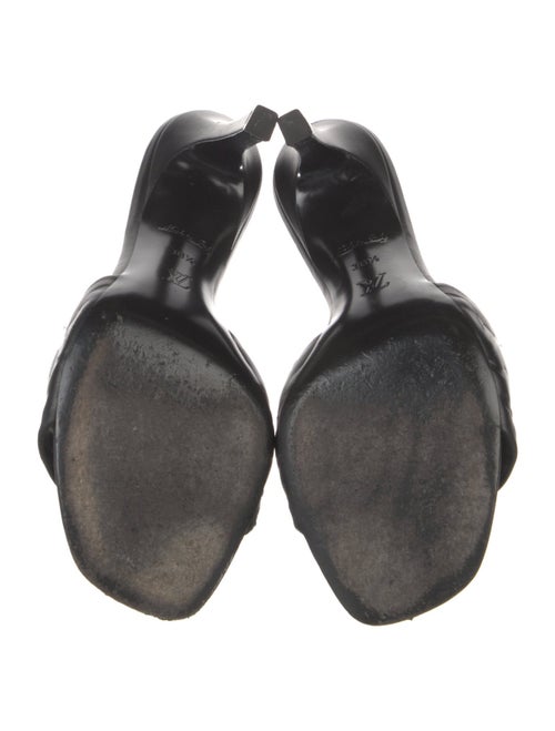 Louis Vuitton LV Monogram Embossed Leather Slides