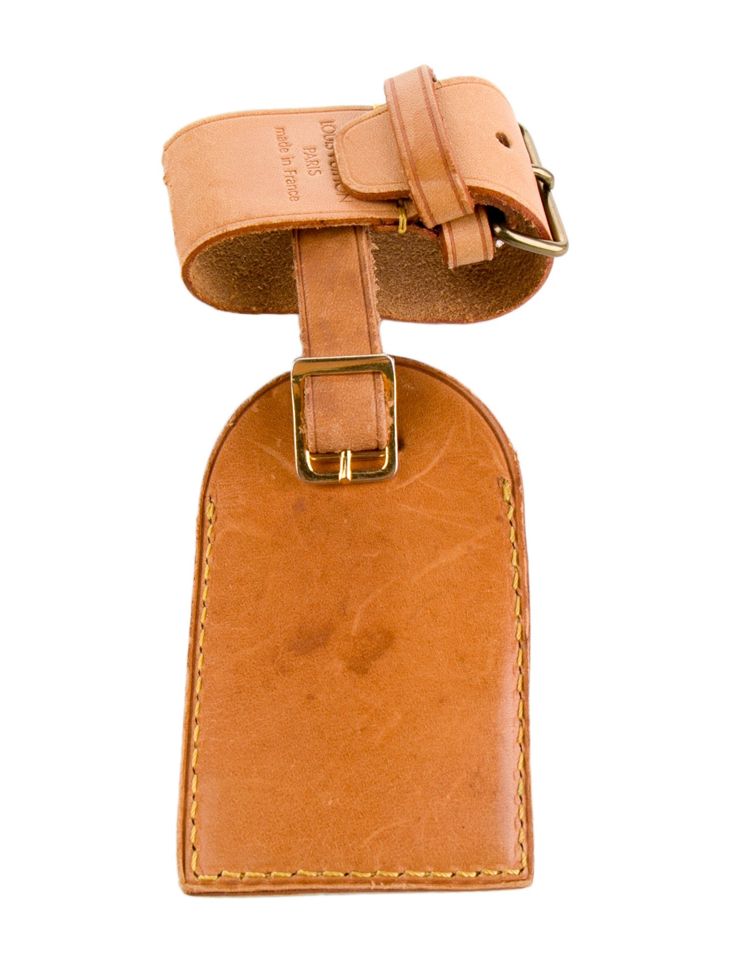 Louis Vuitton Vachetta Leather Luggage Tag & Strap Set