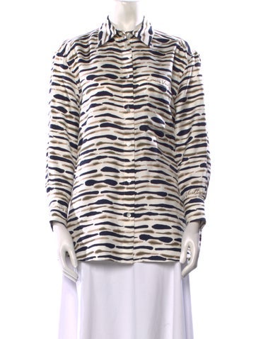Louis Vuitton Tops 2022 Silk Button-Up Top Us6, Fr38 | M