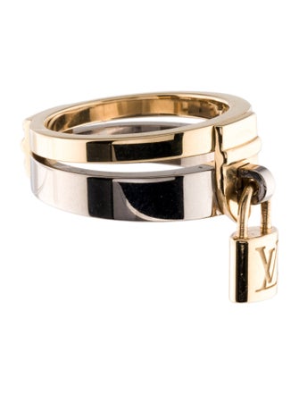 Louis Vuitton 18K Two-Tone Lockit Ring