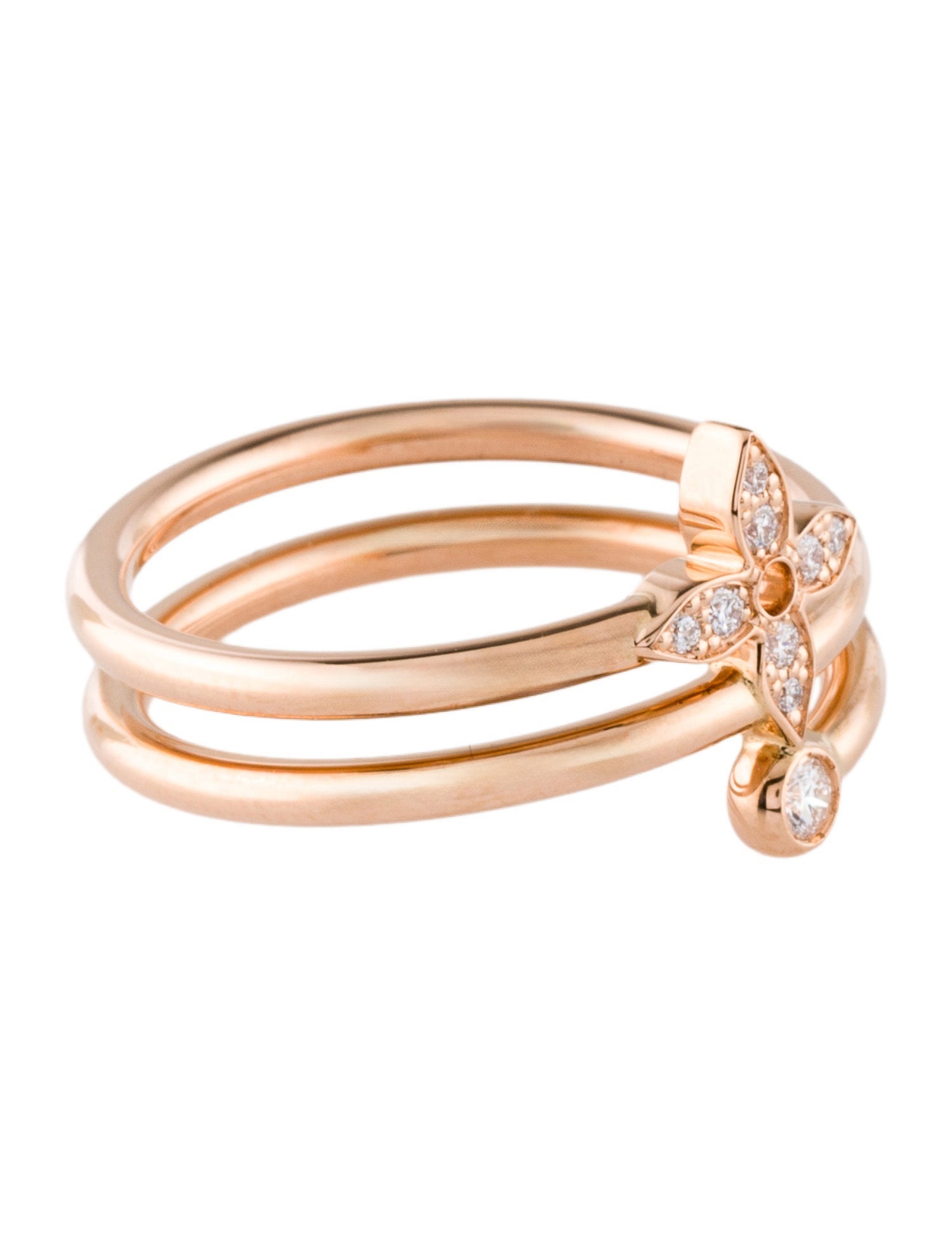 Louis Vuitton 18K Diamond Idylle Blossom Multi Ring
