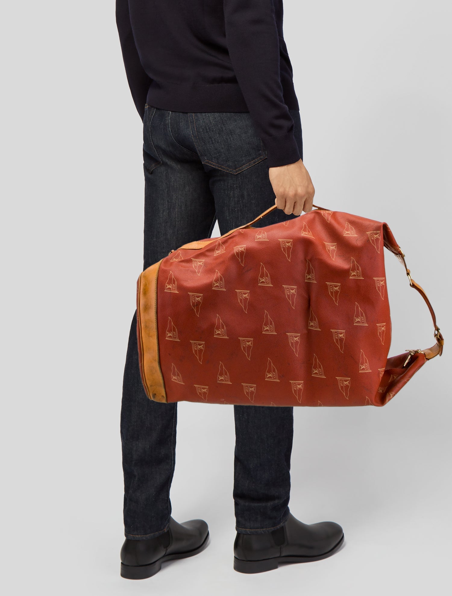 Louis Vuitton Leather Messenger Bag