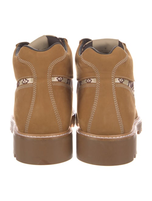 Louis Vuitton LV Monogram Suede Lace-Up Boots