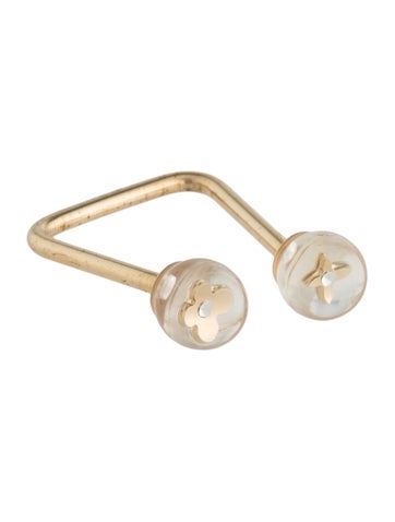 Louis Vuitton Cocktail Ring Resin & Crystal Inclusion Fleur Bubble 5.25
