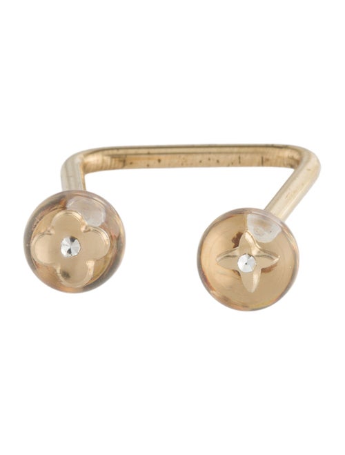 Louis Vuitton Resin & Crystal Inclusion Fleur Bubble Cocktail Ring