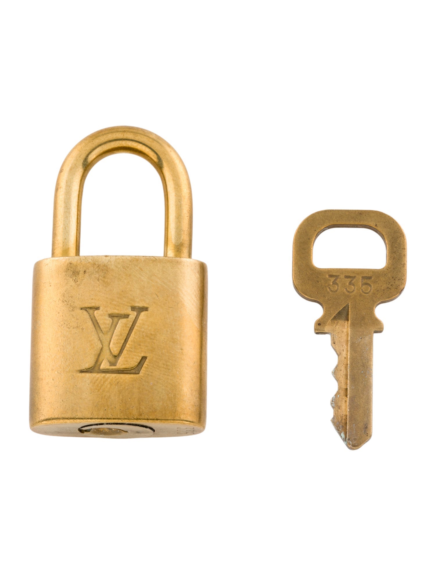 Louis Vuitton Brass Lock & Key Set