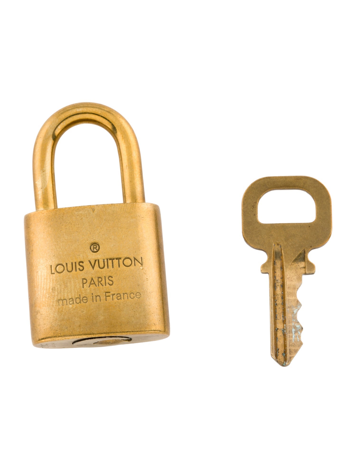 Louis Vuitton Brass Lock & Key Set