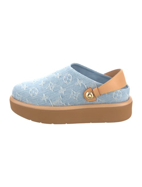 Louis Vuitton LV Monogram Denim Slingback Flats