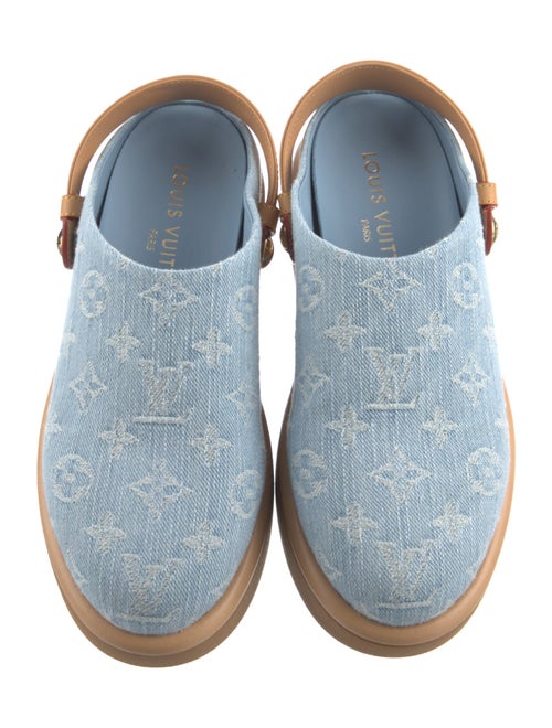 Louis Vuitton LV Monogram Denim Slingback Flats