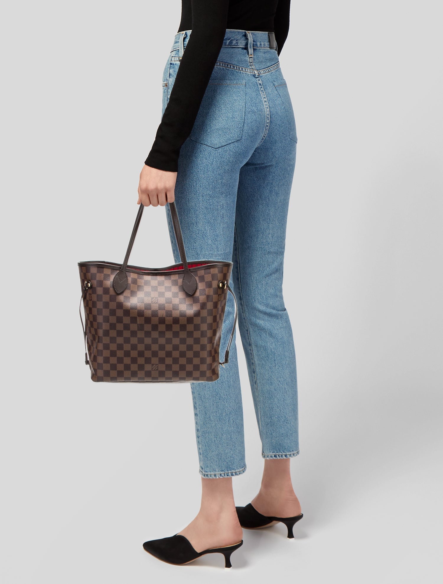 Louis Vuitton Damier Ebene Neverfull w/Pouch MM